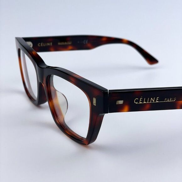 NEW CELINE CL50011F 054 Red Havana Square Women Eyeglasses - Picture 5 of 11